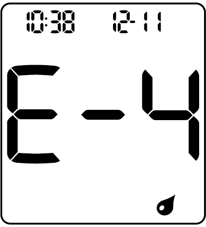 Menjase de error E-4 Accu-Chek Guide me 