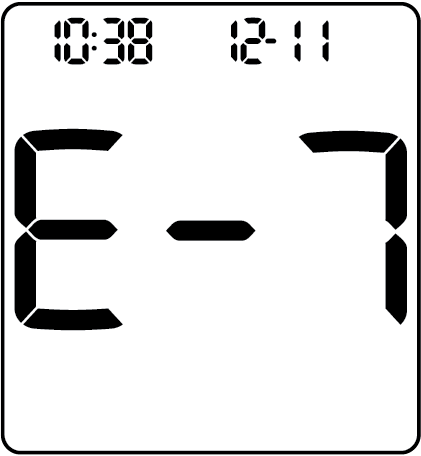 Menjase de error E-7 Accu-Chek Guide me 