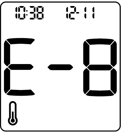 Menjase de error E-8 Accu-Chek Guide me