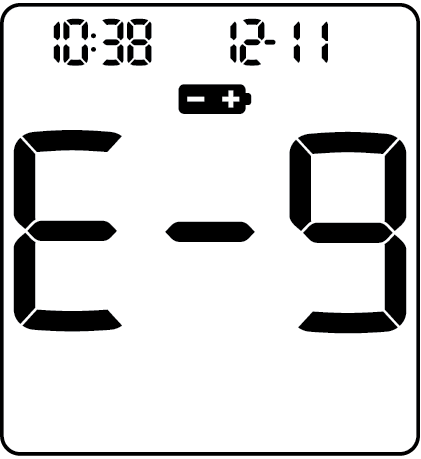 Menjase de error E-9 Accu-Chek Guide me 