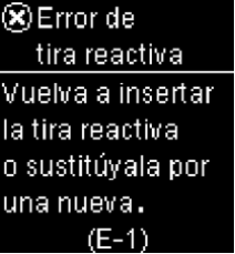 Menjase de error E-1 Accu-Chek Guide 