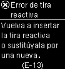 Menjase de error E-13 Accu-Chek Guide