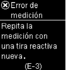 Menjase de error E-3 Accu-Chek Guide 