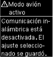 Menjase de error modo avión Accu-Chek Guide