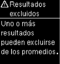 Menjase de error Error resultados excluidos Accu-Chek Guide