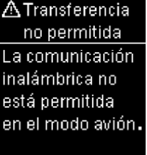 Menjase de error transferencia no permitida Accu-Chek Guide